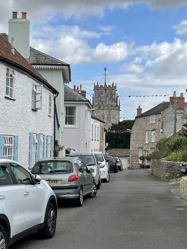 The lantern tower of the church acts as a local landmark.