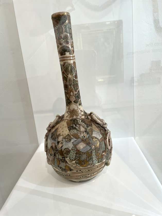 Japanese vase on display.