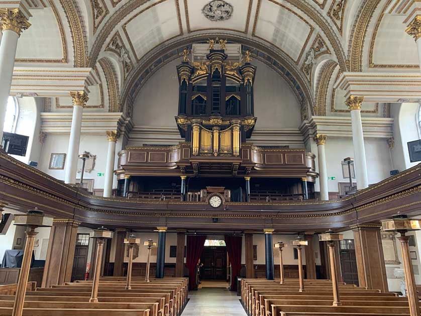 Organ, St James's Church, Piccadilly, London, UK.