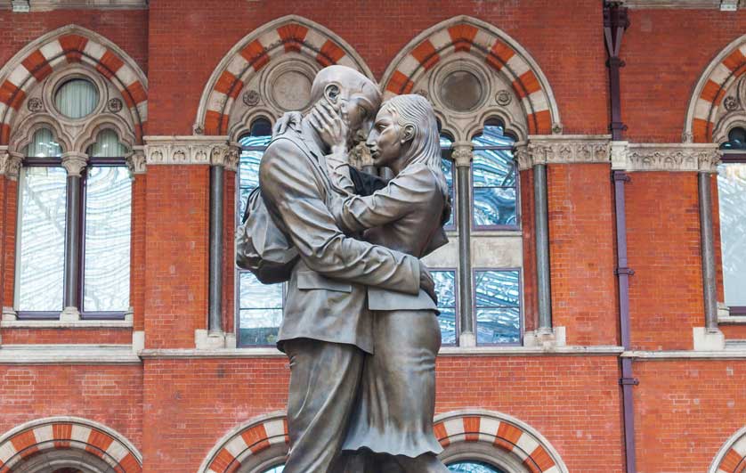 The Meeting Place statue.