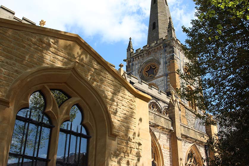 Shakespeare is buried in Holy Trinity Church.