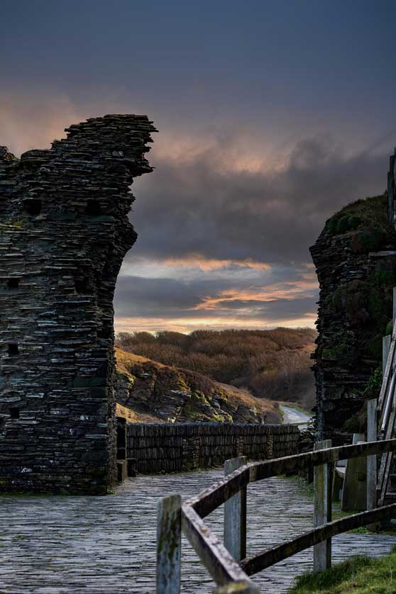 Tintagel Castle in Cornwall.