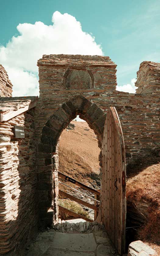 Gate at Tintagel Castle.
