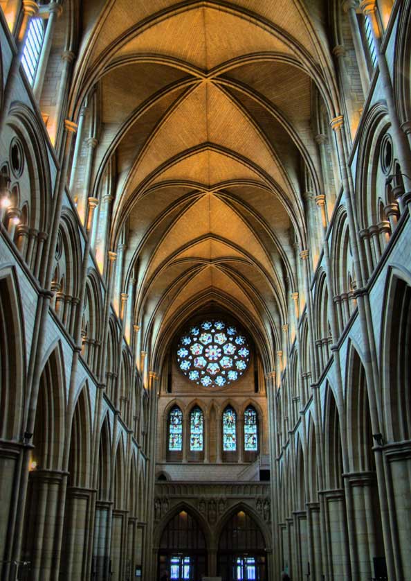 Truro Cathedral, Cornwall, UK.