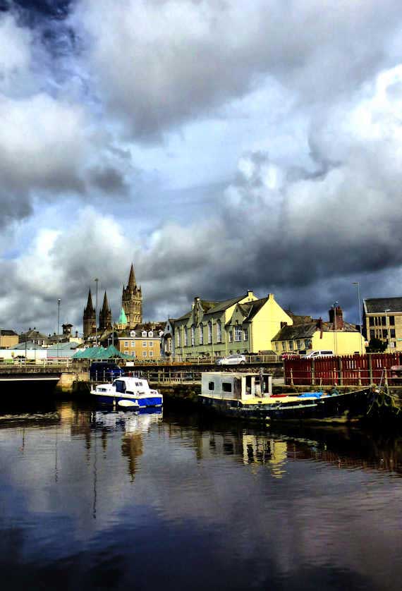 Truro was built at the confluence of several rivers.