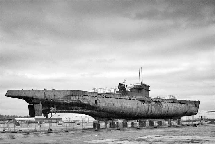 The U-534 on display in Birkenhead.