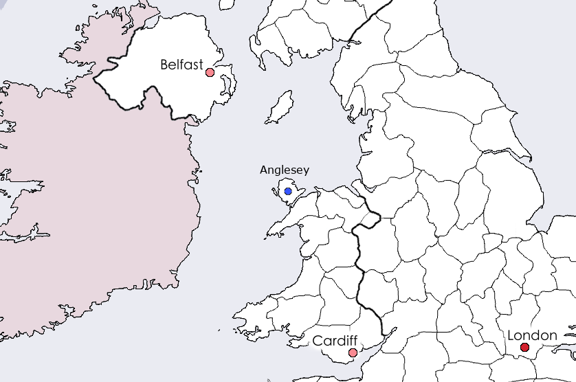 Anglesey map.