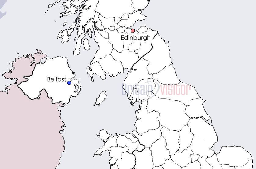 Belfast Map, Northern Ireland