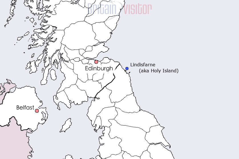 Map of Lindisfarne.