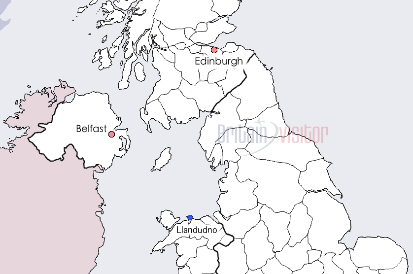 Llandudno Map, North Wales.