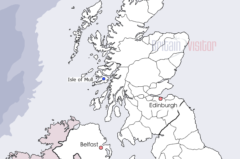 Isle of Mull map.
