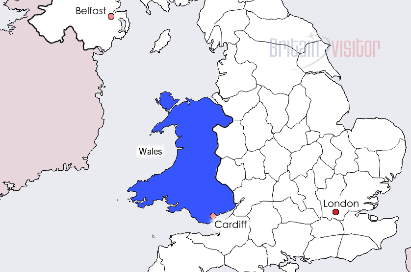 Wales map.