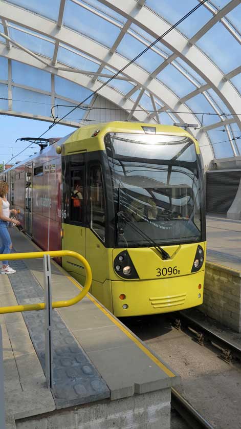 Metrolink train arriving at the station.