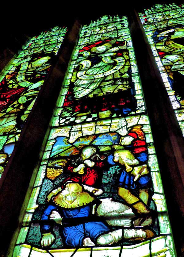 Stained glass windows by Charles Kempe, Wakefield Cathedral.