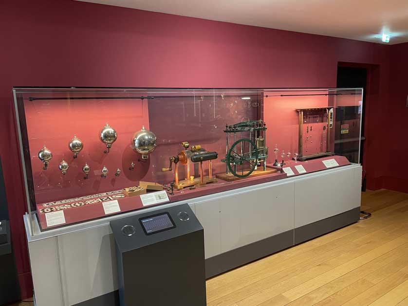 Display case at the Wardlaw Museum in St Andrews.