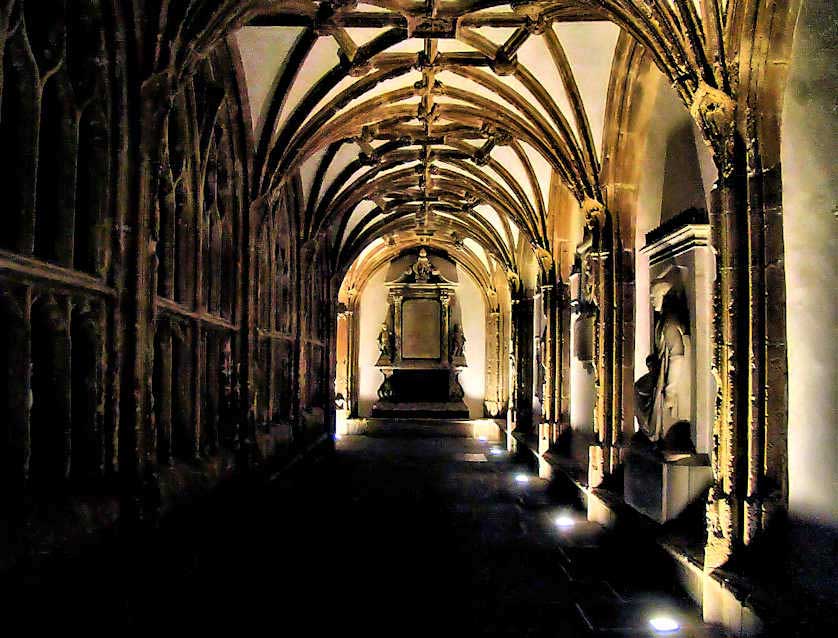 Wells Cathedral was built as a secular cathedral and has cloisters which were a feature of monastic cathedrals.