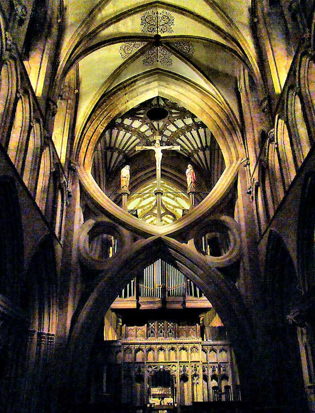 Wells Cathedral is most famously known for its Scissors Arches.