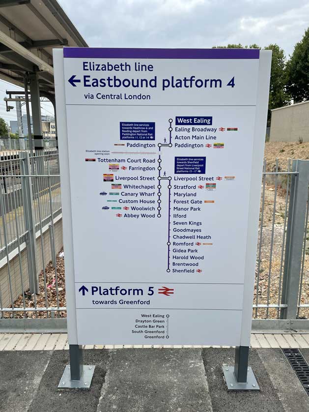 Elizabeth Line sign.