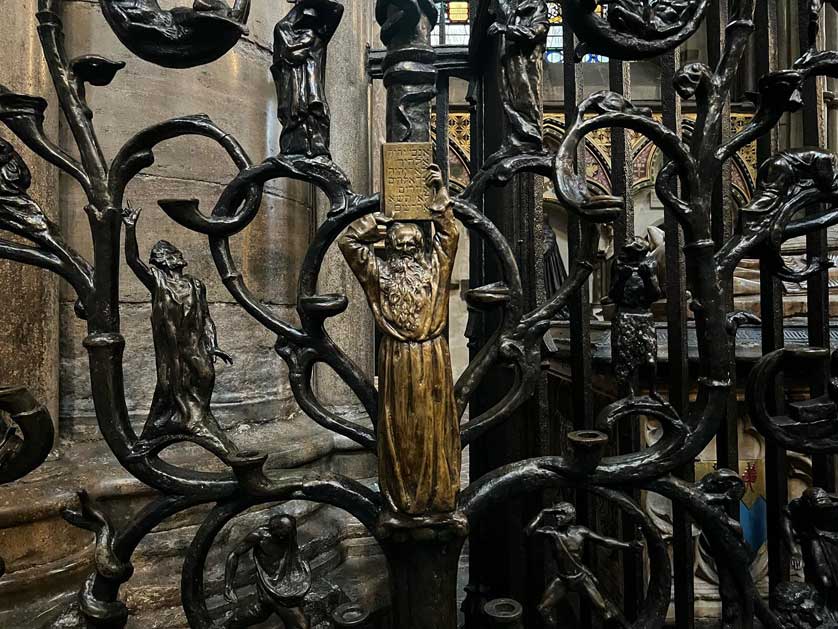 Candelabrum by Benno Elkan (1877-1960), Westminster Abbey.