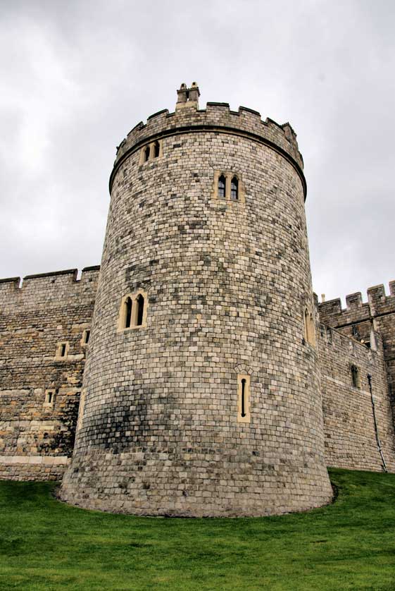 Outer wall and tower of the Lower Ward.