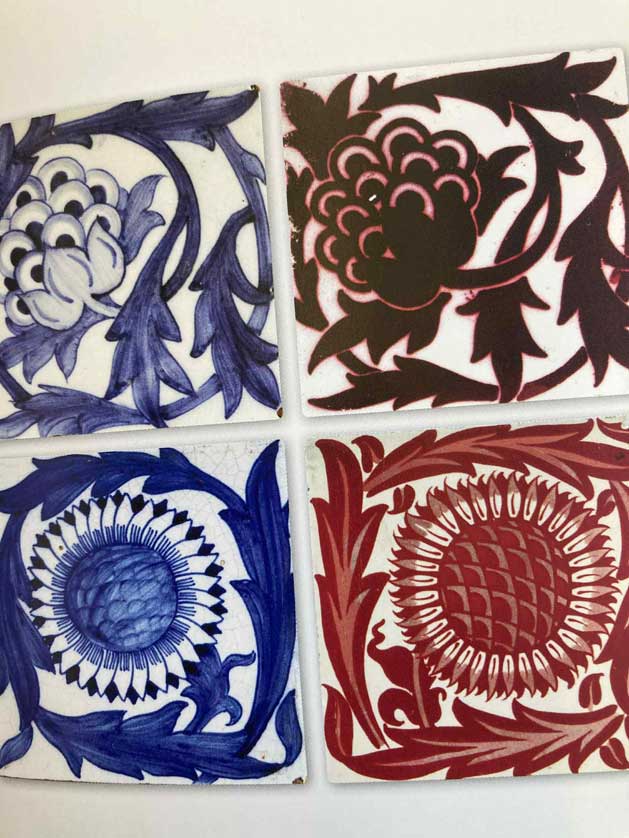 Ceramic tiles.