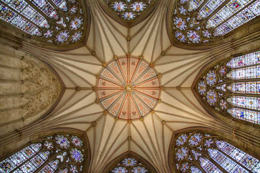 York Minster ceiling decoration.