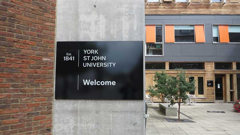 York St John University, York, England.