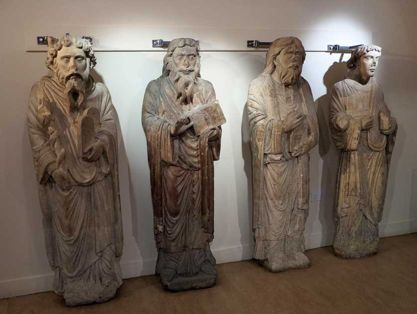 Larger than life statues from the Abbey Church dating from the 12th century.