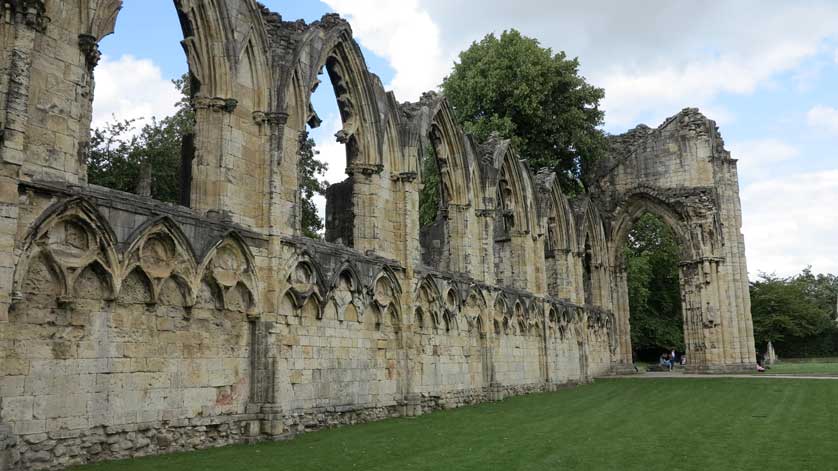 The ruins of St. Mary's Abbey, York, England, UK