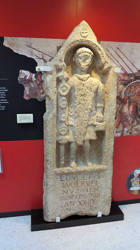 Memorial to Lucius Duccius Rufinus, a standard bearer of the Ninth, Yorkshire Museum, York.